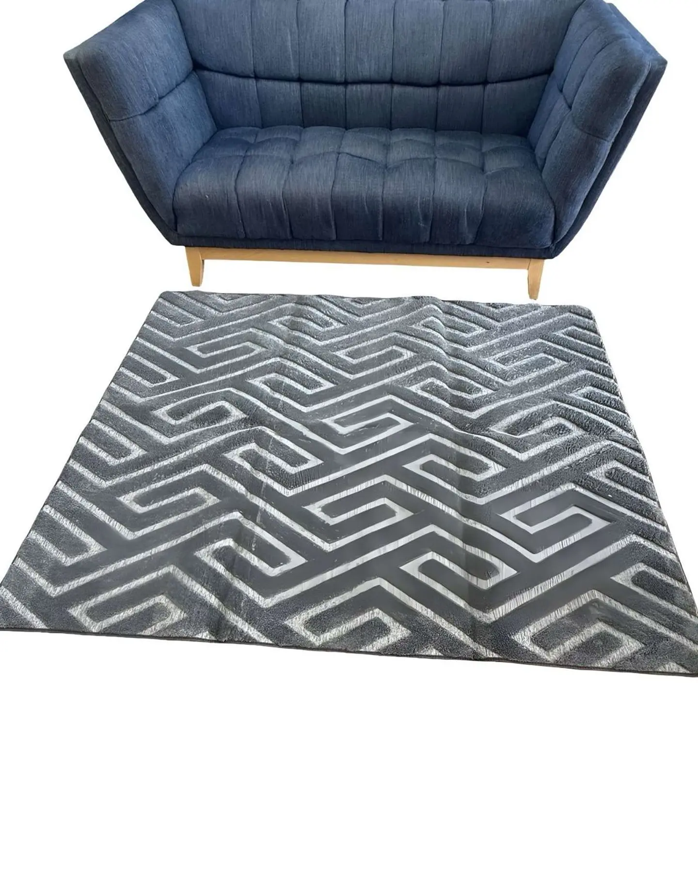 ALFOMBRA LIVING DISEÑO ELEGANTE 160X200CM GRIS OSCURO 1