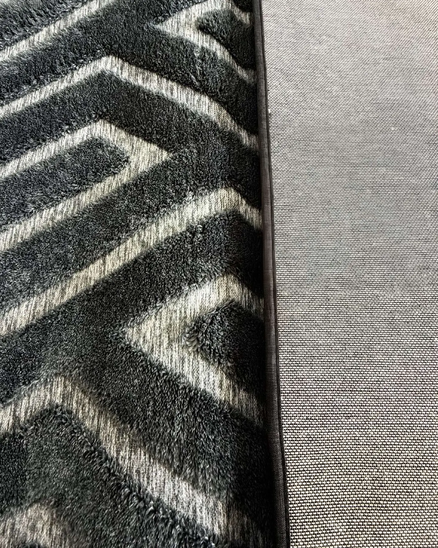 ALFOMBRA LIVING DISEÑO ELEGANTE 160X200CM GRIS OSCURO 3