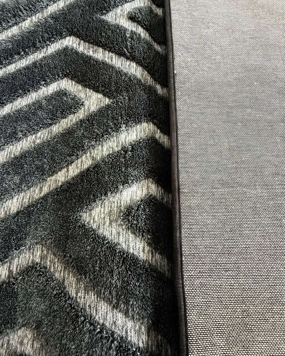 ALFOMBRA LIVING DISEÑO ELEGANTE 160X200CM GRIS OSCURO 3