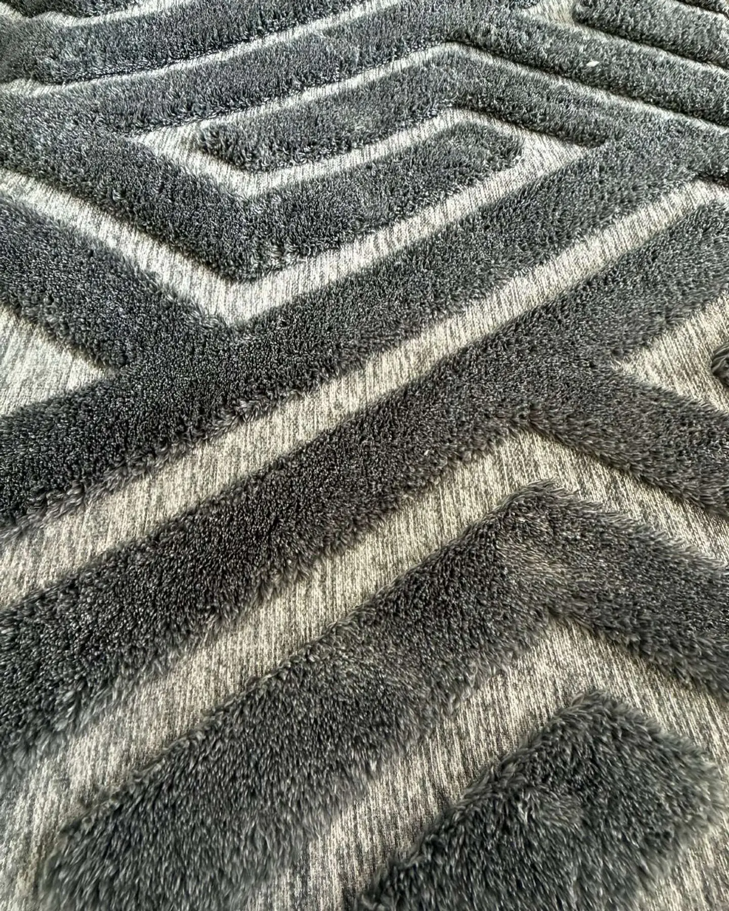 ALFOMBRA LIVING DISEÑO ELEGANTE 160X200CM GRIS OSCURO 4