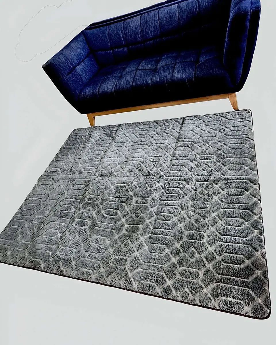 ALFOMBRA LIVING DISEÑO ELEGANTE 160X200CM GRIS CLARO 1