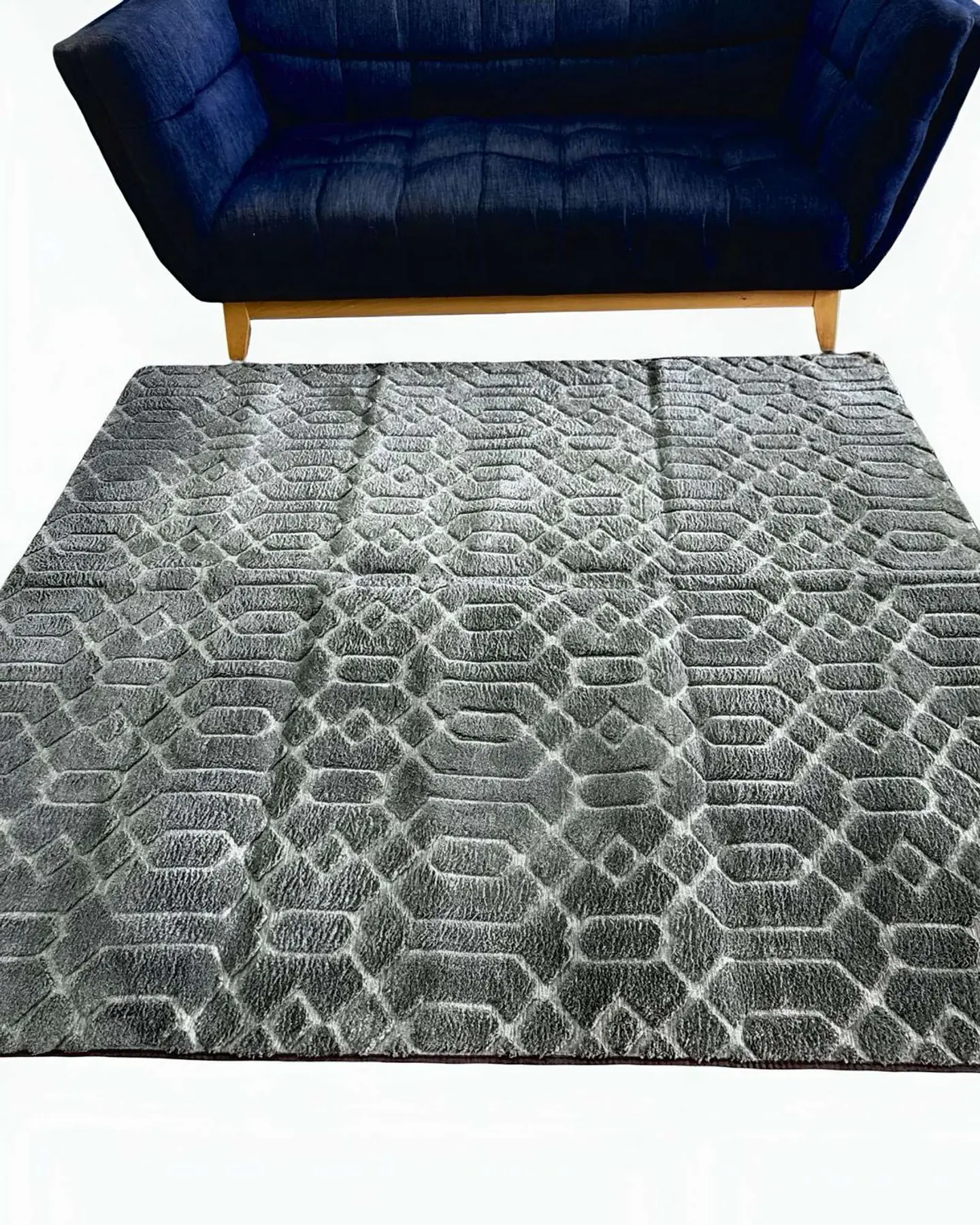 ALFOMBRA LIVING DISEÑO ELEGANTE 160X200CM GRIS CLARO 2