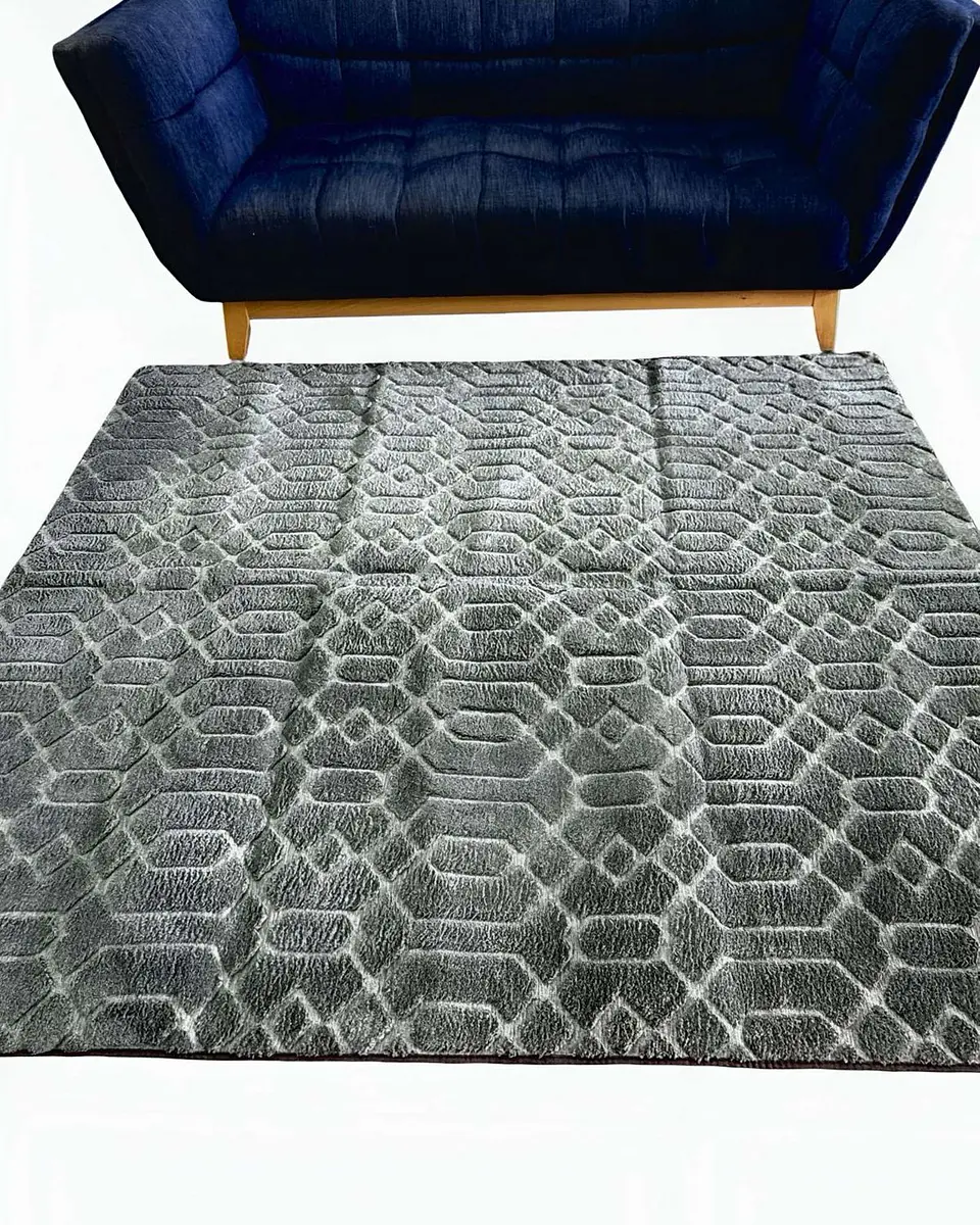 ALFOMBRA LIVING DISEÑO ELEGANTE 160X200CM GRIS CLARO 2