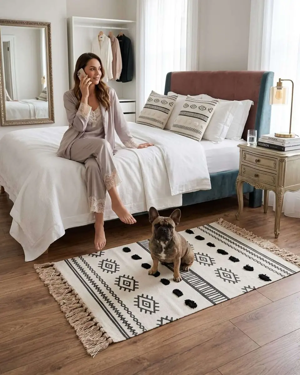 Alfombra Decorativa 60x90 cm Estampada con Relieve Tufting 4