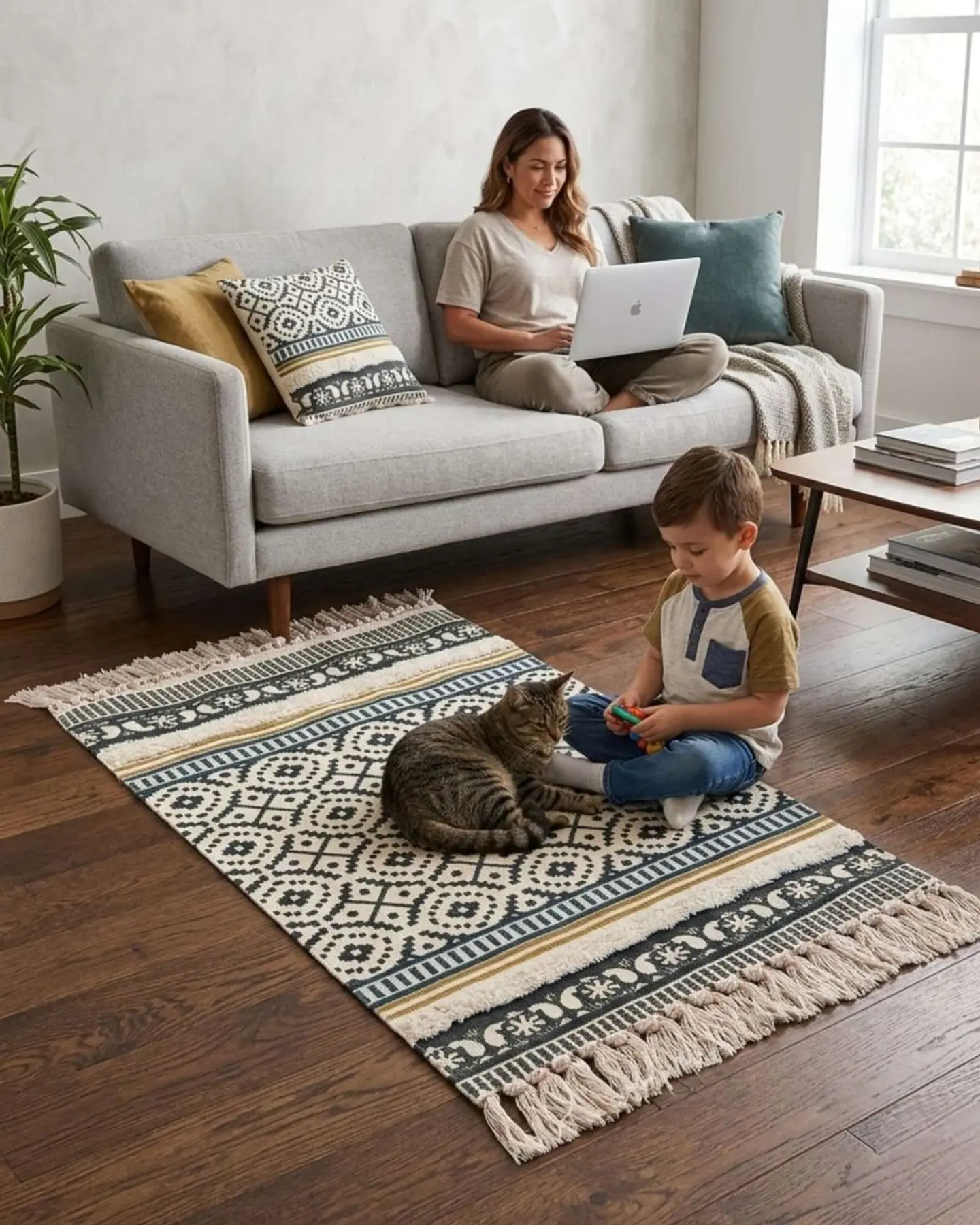 Alfombra Decorativa 60x90 cm Estampada con Relieve Tufting 3