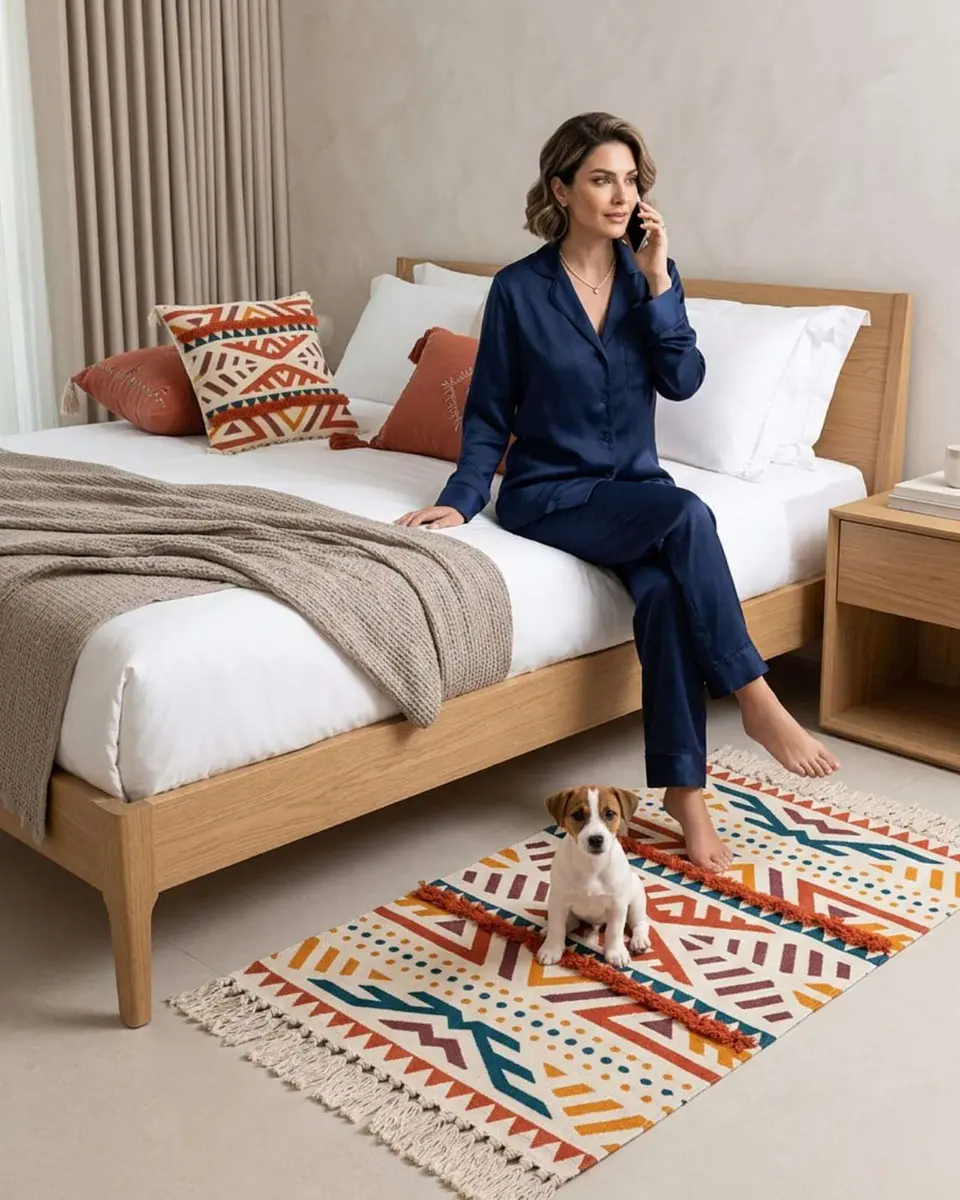 Alfombra Decorativa 60x90 cm Estampada con Relieve Tufting 2