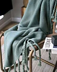 MANTA CHENILLE CON FLECOS DE SOGA DECORATIVA PARA CAMA O SOFA - Miniatura 3
