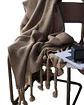 MANTA CHENILLE CON FLECOS DE SOGA DECORATIVA PARA CAMA O SOFA - Miniatura 1