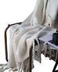 MANTA CHENILLE CON FLECOS DE SOGA DECORATIVA PARA CAMA O SOFA - Miniatura 1