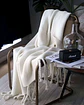 MANTA CHENILLE CON FLECOS DE SOGA DECORATIVA PARA CAMA O SOFA - Miniatura 4