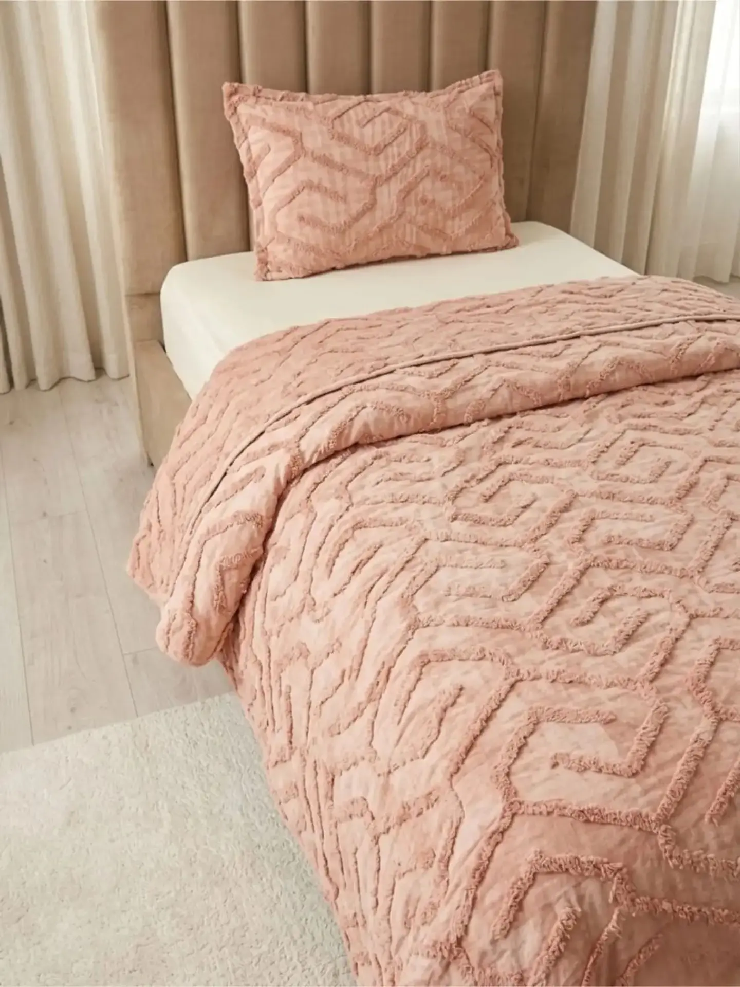 Quilt De Verano Tufting Liviano Diseño Geométrico 1,5 plaza 4