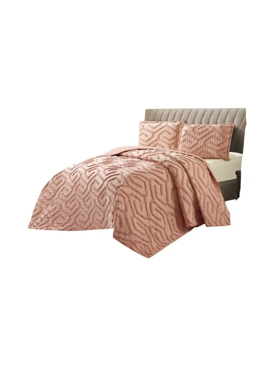 Quilt De Verano Tufting Liviano Diseño Geométrico King / Super king 3
