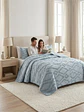Quilt De Verano Tufting Liviano Diseño Geométrico 2 plazas - Miniatura 4