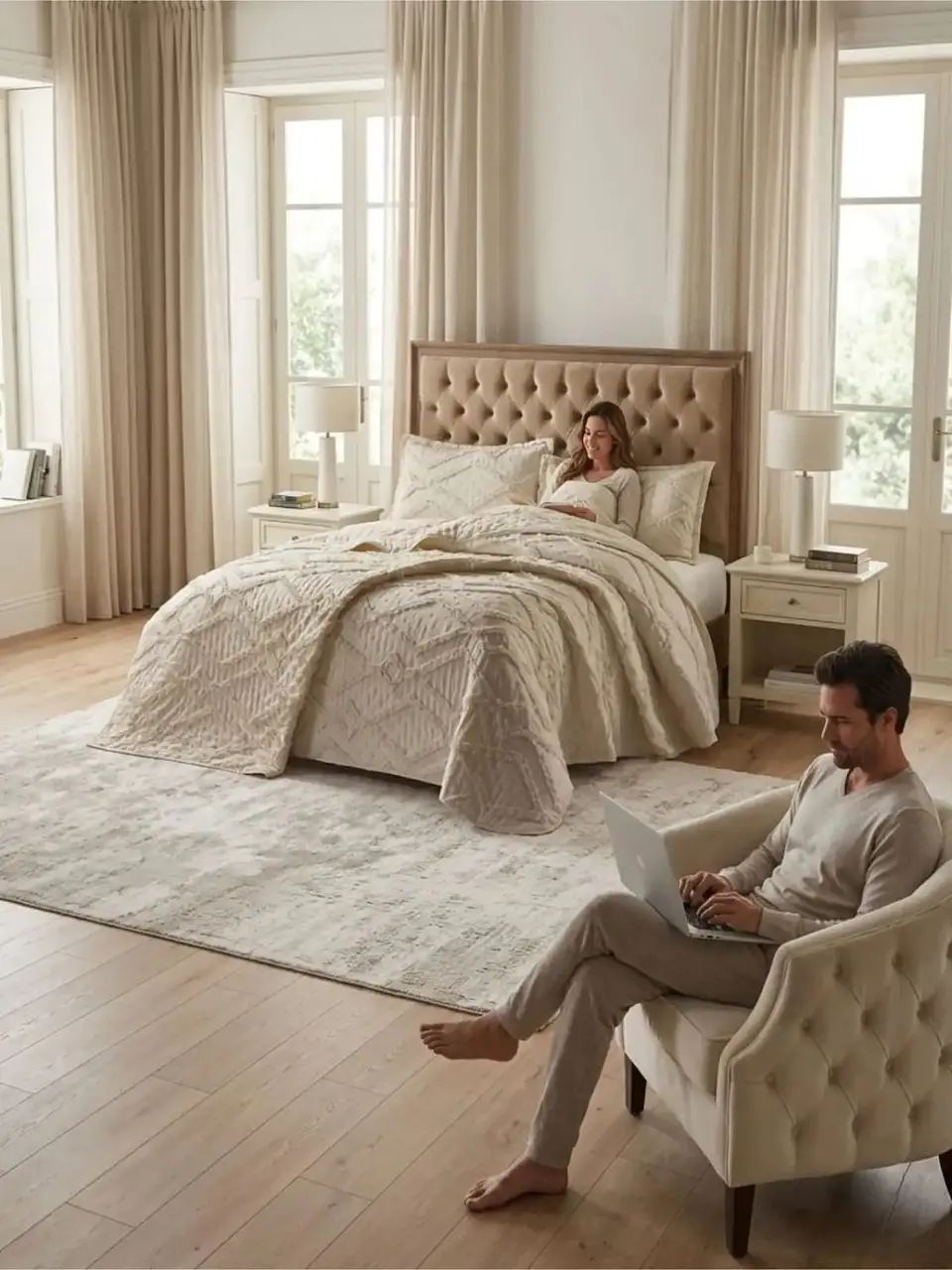 Quilt De Verano Tufting Liviano Diseño Geométrico 2 plazas 1