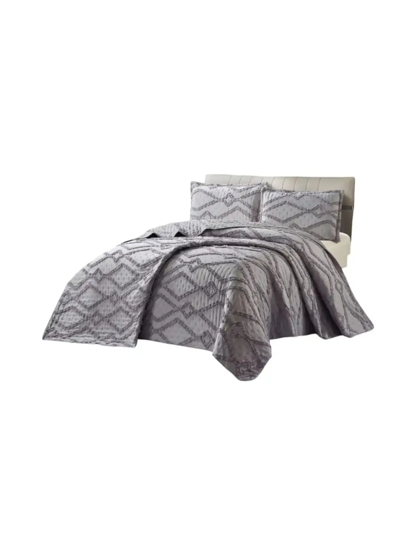 Quilt De Verano Tufting Liviano Diseño Geométrico King / Super king 3