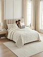 Quilt De Verano Tufting Liviano Diseño Geométrico King / Super king - Miniatura 2