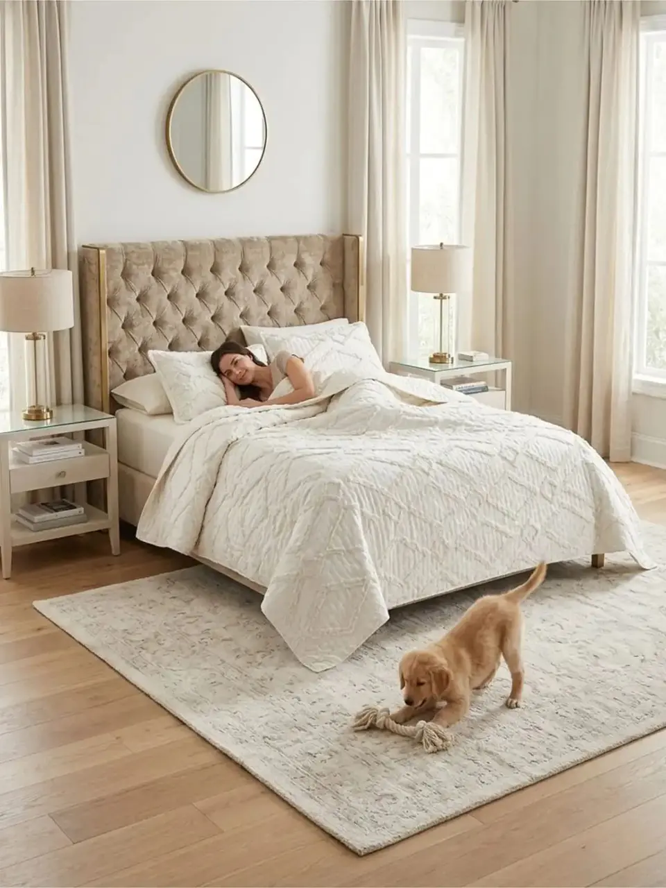 Quilt De Verano Tufting Liviano Diseño Geométrico King / Super king 7
