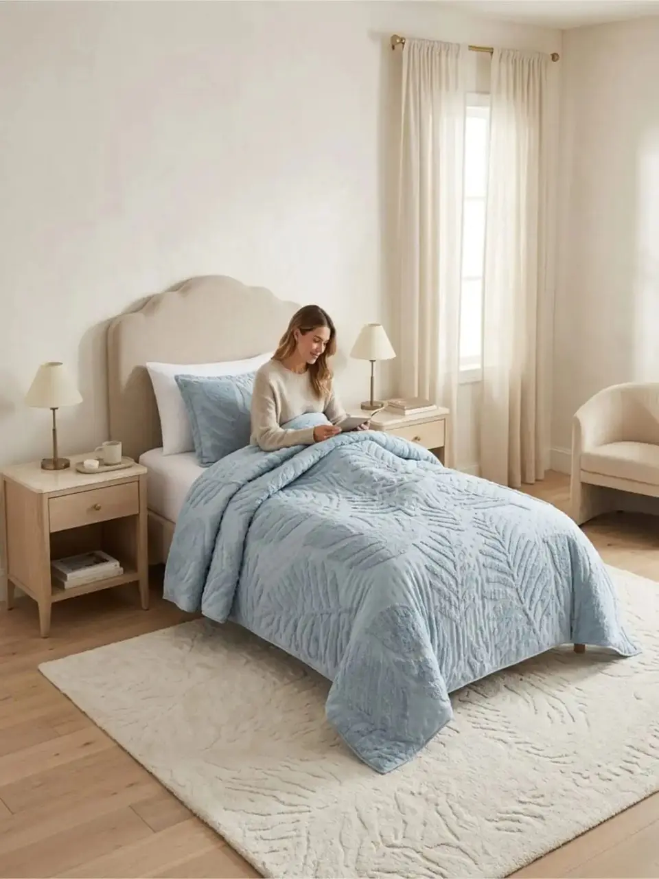 Quilt De Verano Tufting Liviano Diseño Geométrico 1,5 plaza S3 5