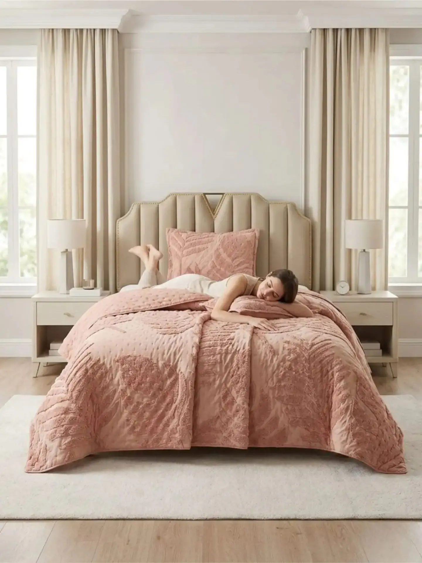Quilt De Verano Tufting Liviano Diseño Geométrico 1,5 plaza S3 2