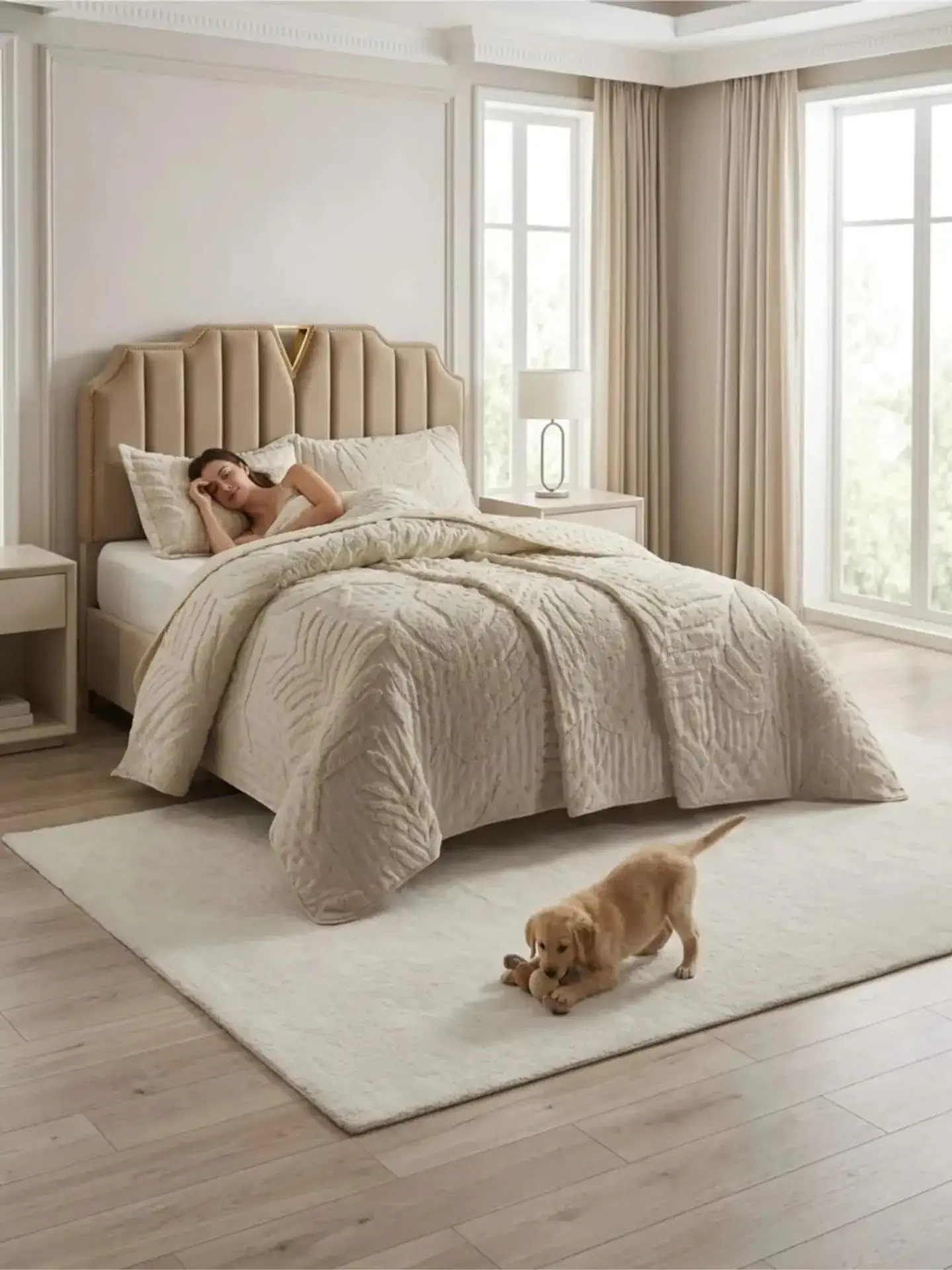 Quilt De Verano Tufting Liviano Diseño Geométrico 1,5 plaza S3 5