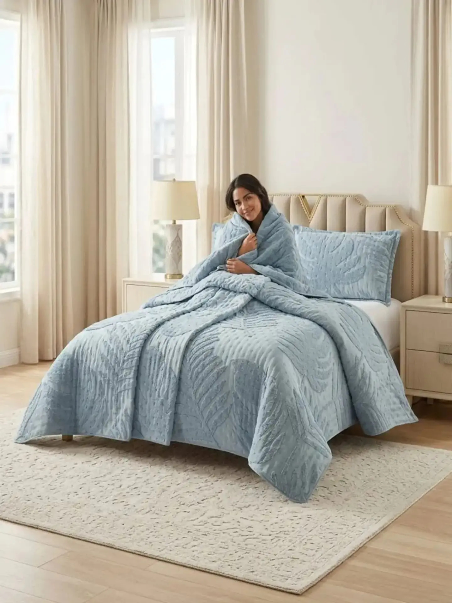 Quilt De Verano Tufting Liviano Diseño Geométrico 2 plazas S3 5