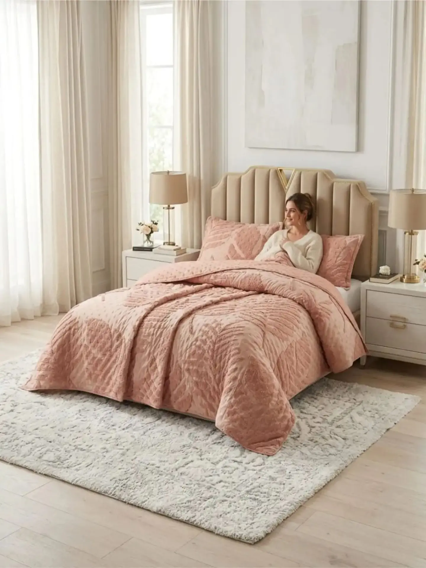 Quilt De Verano Tufting Liviano Diseño Geométrico 2 plazas S3 1