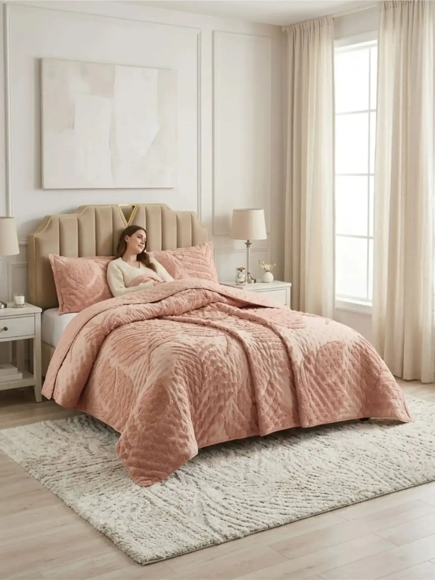 Quilt De Verano Tufting Liviano Diseño Geométrico 2 plazas S3 5