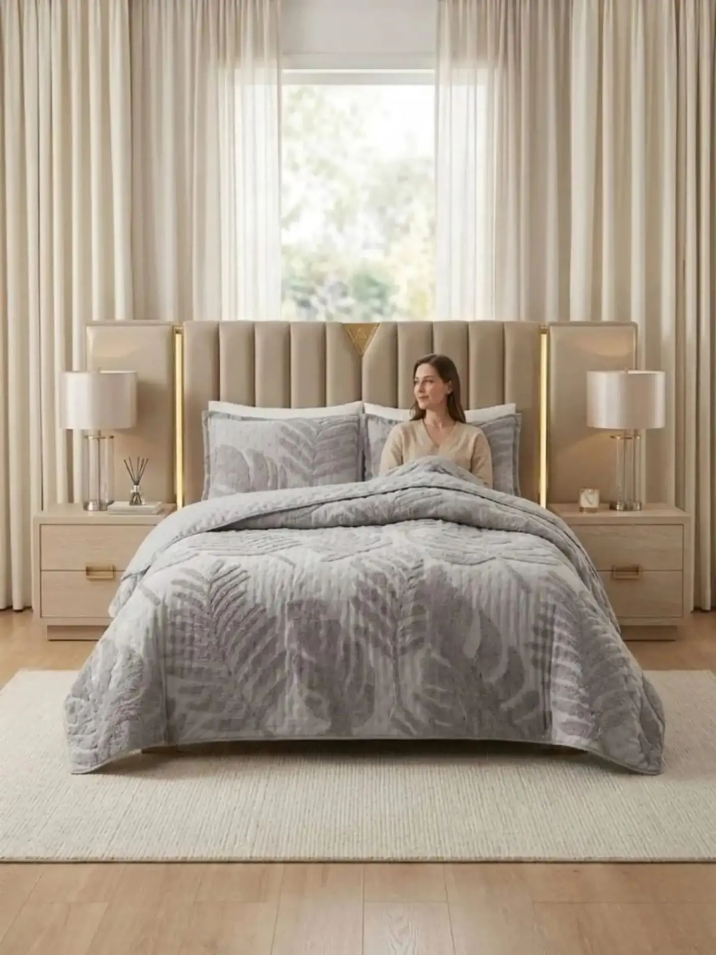 Quilt De Verano Tufting Liviano Diseño Geométrico 2 plazas S3 5