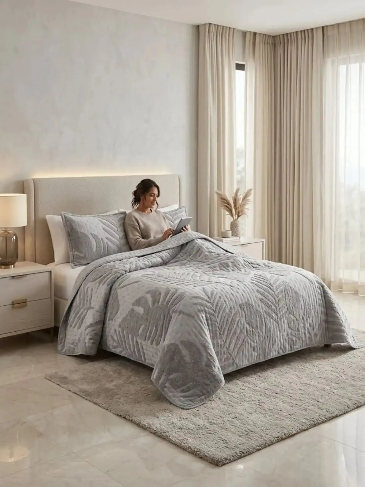 Quilt De Verano Tufting Liviano Diseño Geométrico 2 plazas S3 6