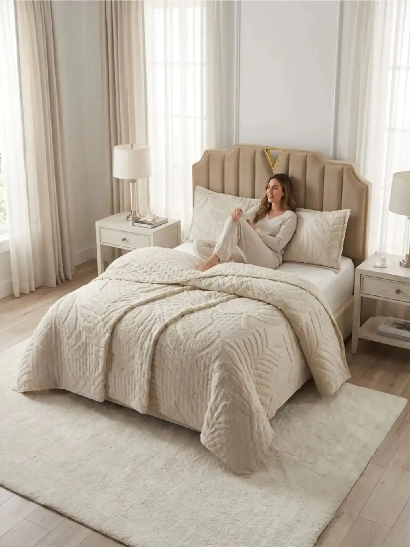 Quilt De Verano Tufting Liviano Diseño Geométrico 2 plazas S3 6