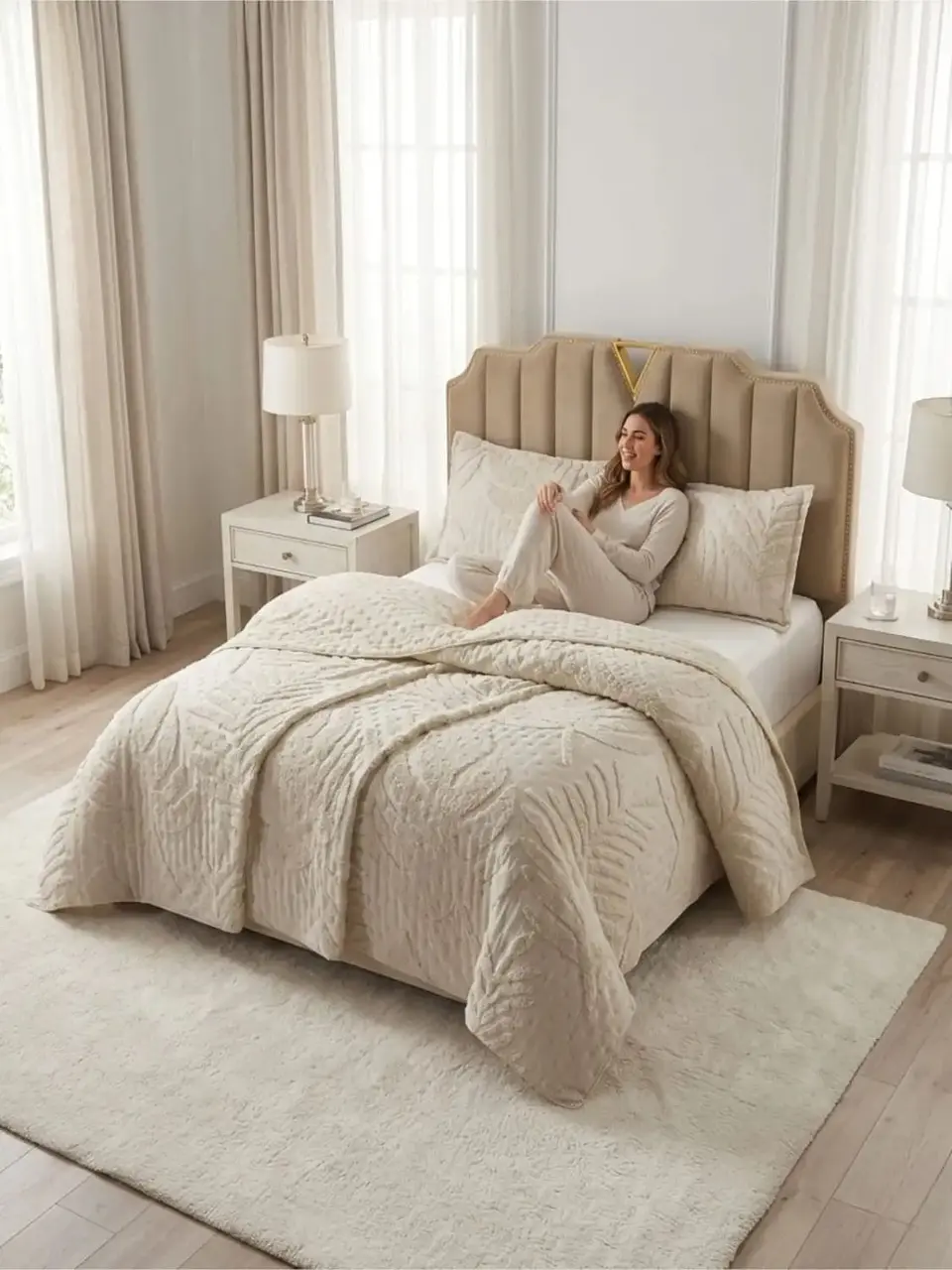 Quilt De Verano Tufting Liviano Diseño Geométrico 2 plazas S3 6
