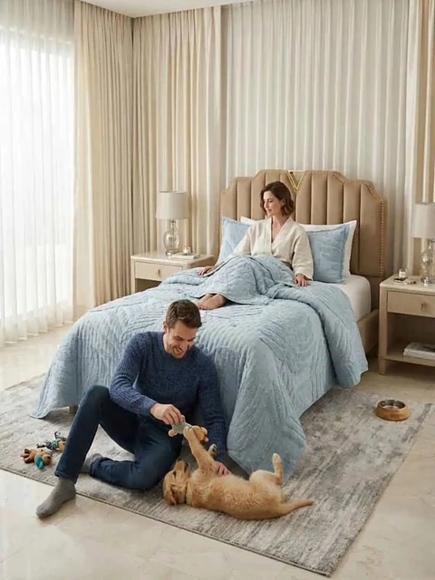 Quilt De Verano Tufting Liviano Diseño Geométrico King / Super king S6