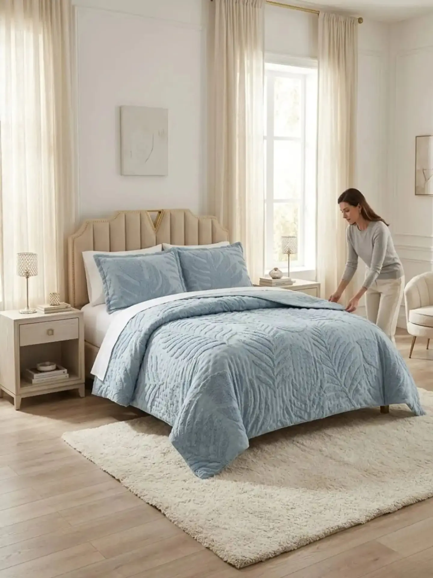 Quilt De Verano Tufting Liviano Diseño Geométrico King / Super king S6 7