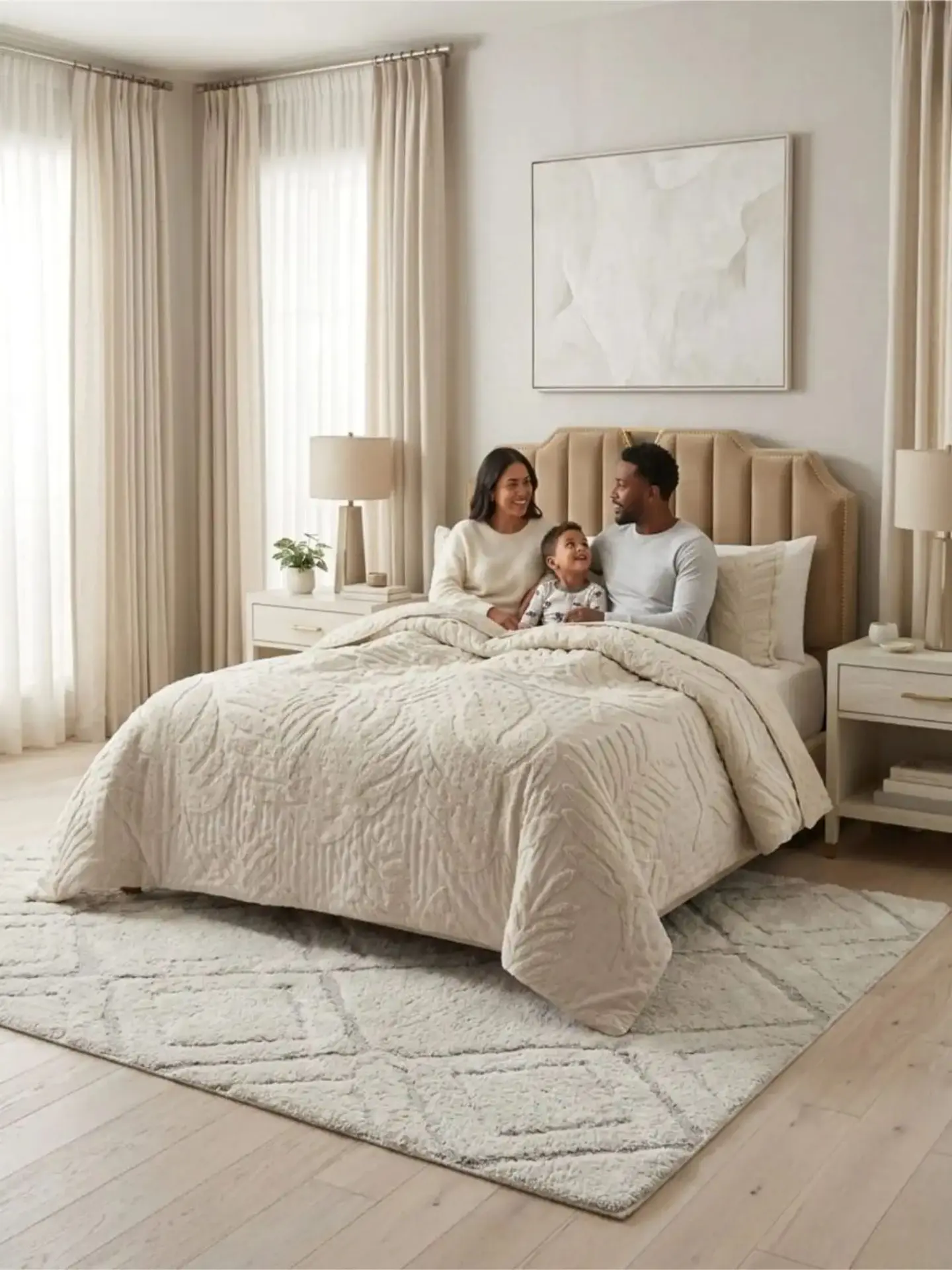 Quilt De Verano Tufting Liviano Diseño Geométrico King / Super king S3 1