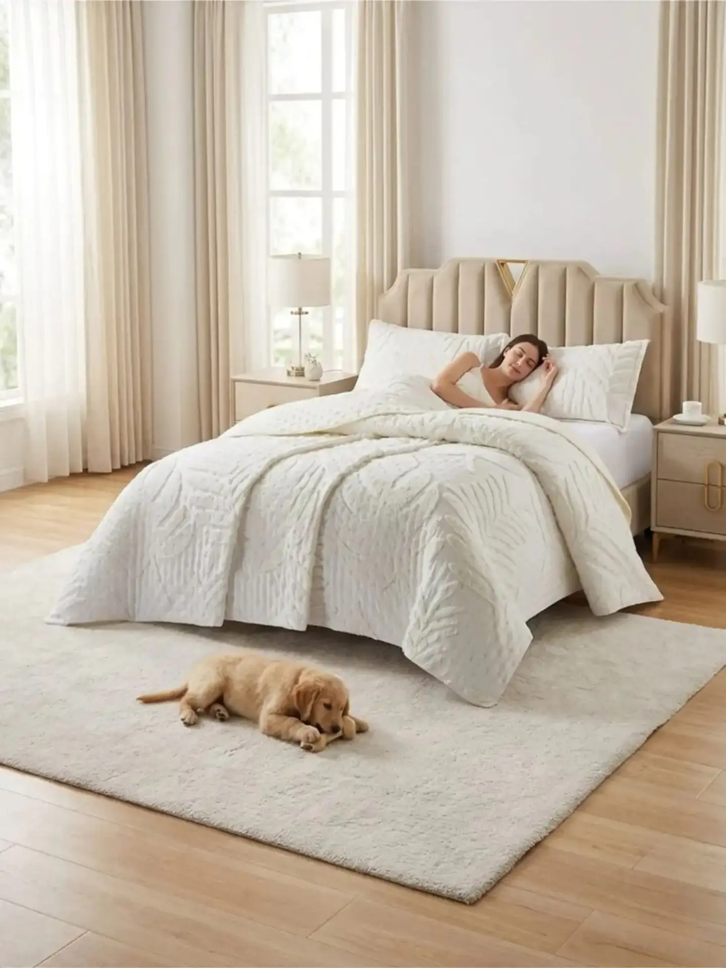 Quilt De Verano Tufting Liviano Diseño Geométrico King / Super king S5 2