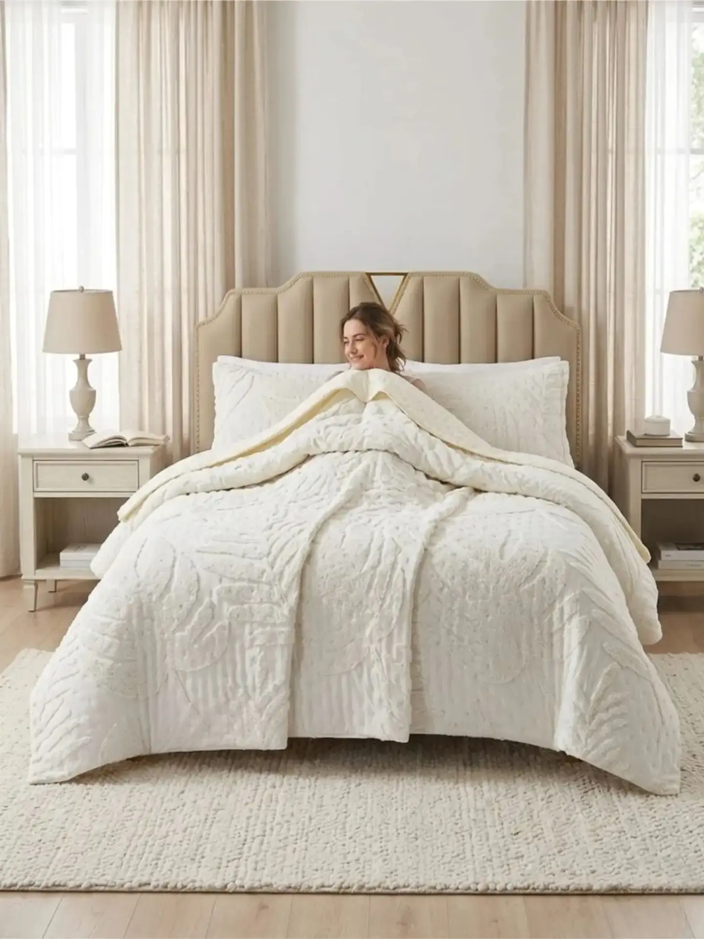 Quilt De Verano Tufting Liviano Diseño Geométrico King / Super king S5 4