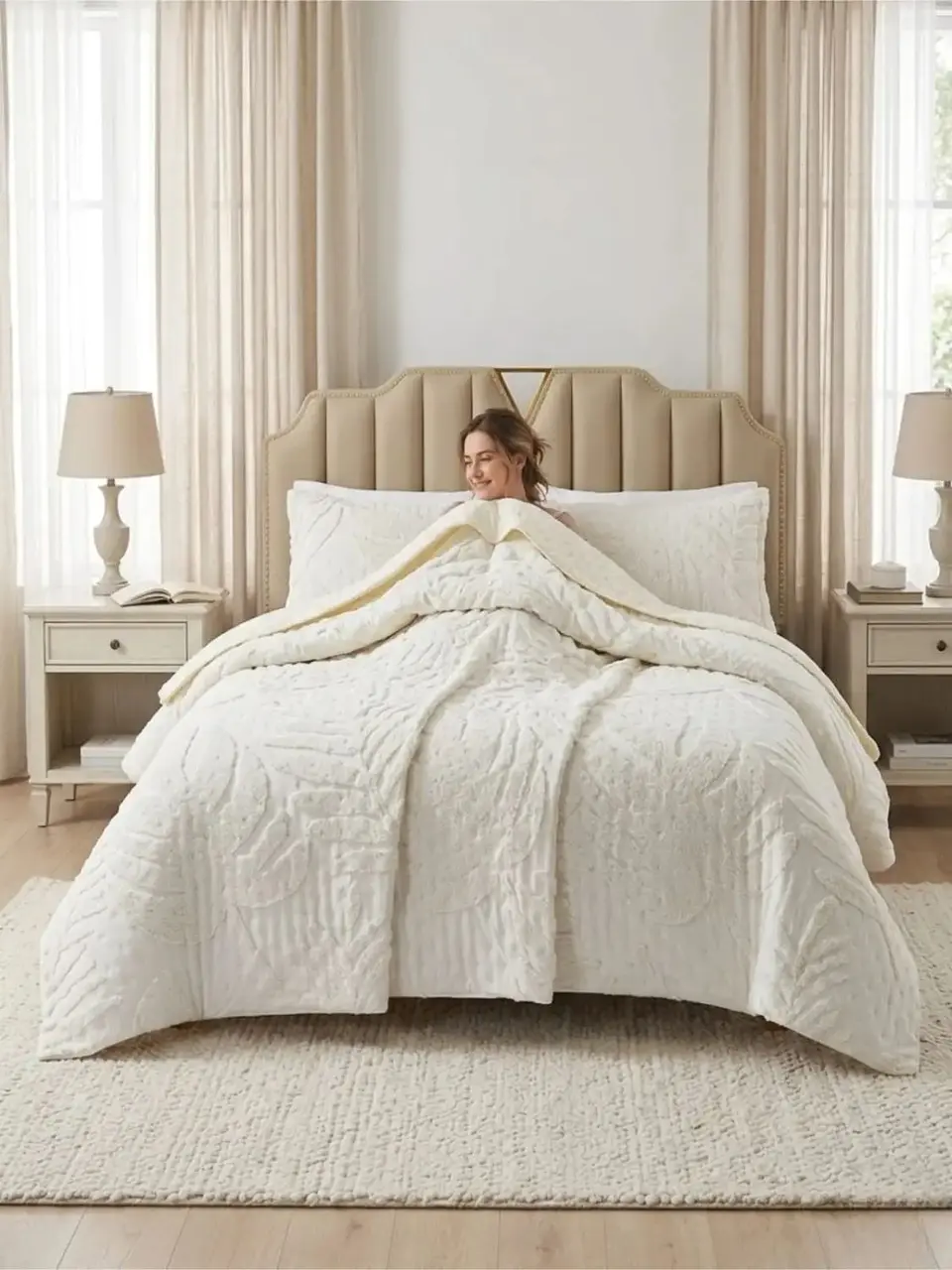 Quilt De Verano Tufting Liviano Diseño Geométrico King / Super king S5 4