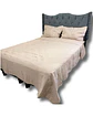 CUBRECAMA QUILT DE LUJO VERANO DELGADO PLAZA Y MEDIA BEIGE - Miniatura 2