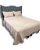 CUBRECAMA QUILT DE LUJO VERANO DELGADO PLAZA Y MEDIA BEIGE - Miniatura 3