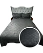 CUBRECAMA QUILT DE LUJO VERANO DELGADO 2 PLAZAS NEGRO - Miniatura 1