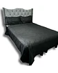 CUBRECAMA QUILT DE LUJO VERANO DELGADO 2 PLAZAS NEGRO - Miniatura 3