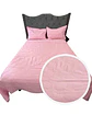 CUBRECAMA QUILT DE LUJO VERANO DELGADO 2 PLAZAS ROSA - Miniatura 1