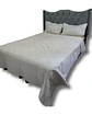 CUBRECAMA QUILT DE LUJO VERANO DELGADO 2 PLAZAS GRIS - Miniatura 2