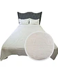 CUBRECAMA QUILT DE LUJO VERANO PLAZA Y MEDIA BLANCO - Miniatura 1