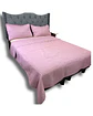 CUBRECAMA QUILT DE LUJO VERANO PLAZA Y MEDIA ROSA - Miniatura 3