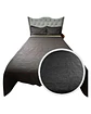 CUBRECAMA QUILT DE LUJO VERANO PLAZA Y MEDIA NEGRO - Miniatura 1