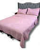 CUBRECAMA QUILT DE LUJO VERANO 2 PLAZA ROSA - Miniatura 2