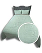 CUBRECAMA QUILT DE LUJO VERANO KING VERDE MENTA - Miniatura 1