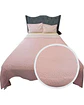 CUBRECAMA QUILT DE LUJO VERANO DELGADO PLAZA Y MEDIA ROSA - Miniatura 1
