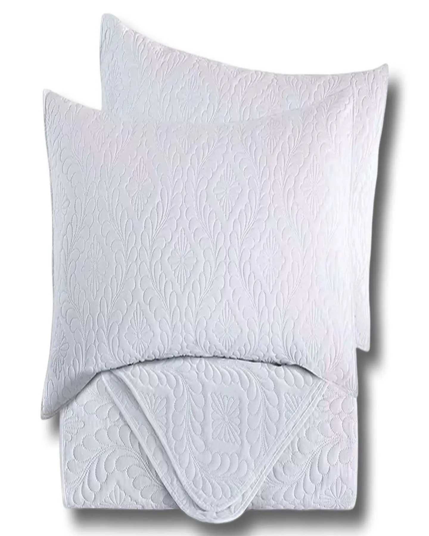 CUBRECAMA ELEGANTE  QUILT VERANO PLAZA Y MEDIA BLANCO 3